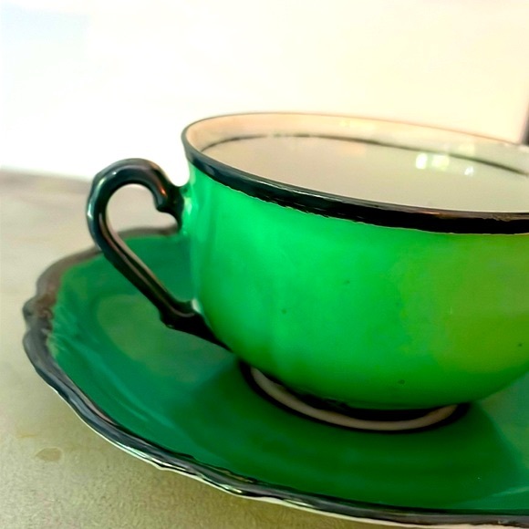 Antique Demitasse Cup & Saucer Hand Painted Made in Germany Antique Makers Mark - Picture 3 of 11